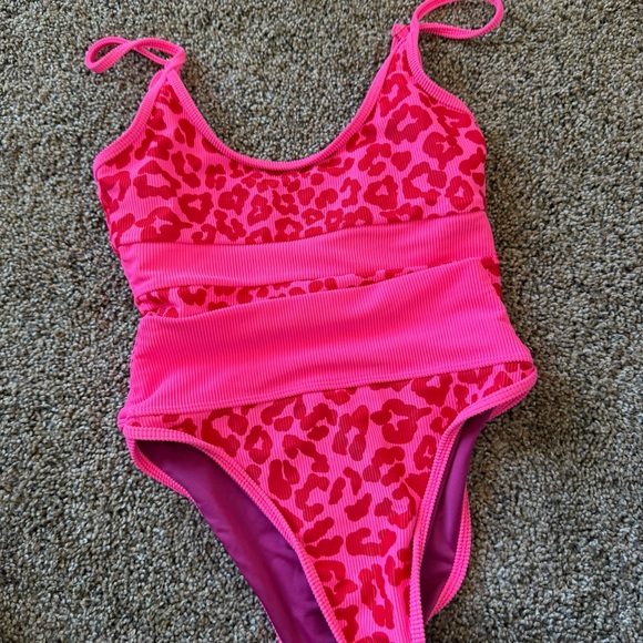Beach Riot Other - BEACH RIOT Hot Pink Leopard Print Bikini
